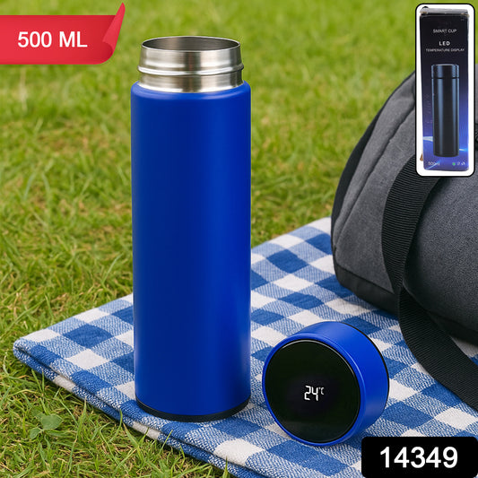 Blue Smart LED Temperature Water Bottle – 500ML