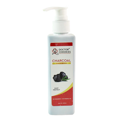 Doctor Chhoices Charcoal Face Wash – 200ml, Deep Detox & Oil Control