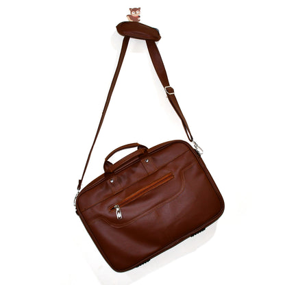 Multipurpose Faux Leather Laptop Bag – Messenger & Shoulder Bag for Men & Women