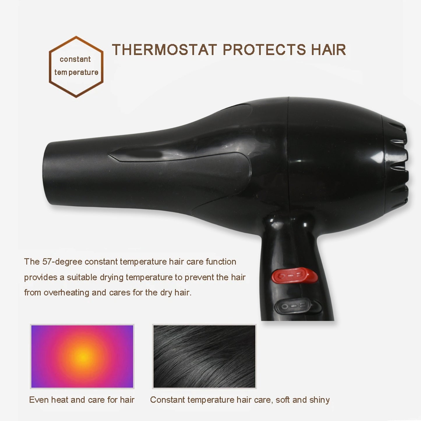 Professional Multi-Purpose Hair Dryer – 1800W, 2 Speed Settings