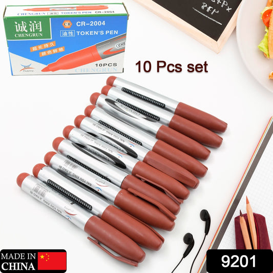 9201 10Pc Maroon Whiteboard Marker & Pen Set – School & Office Use