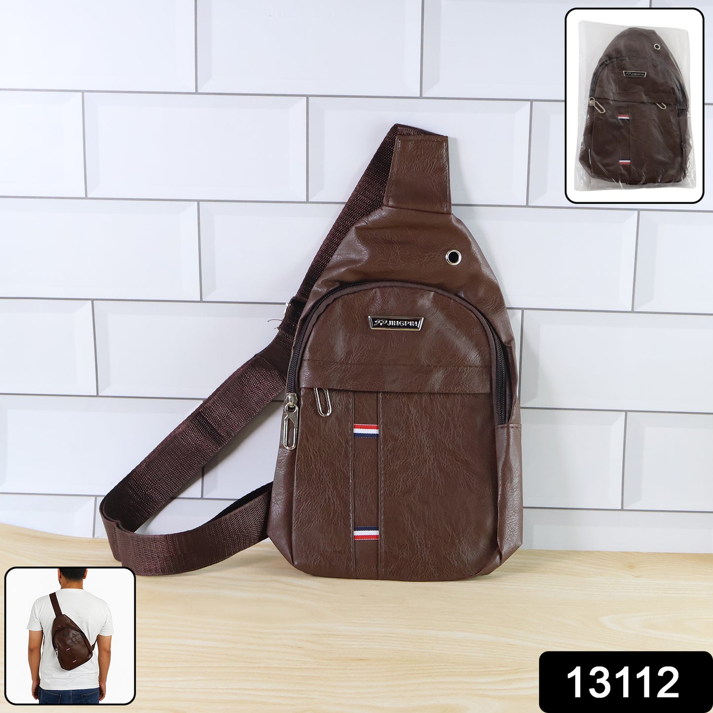 Waterproof Anti-Theft Crossbody Sling Bag with USB & Earphone Hook