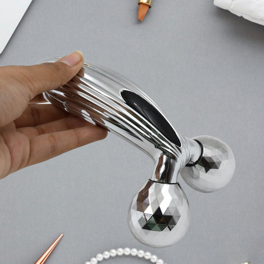 3D Y-Shaped Manual Face & Body Roller Massager – Solar Powered, Firming & Lifting Tool