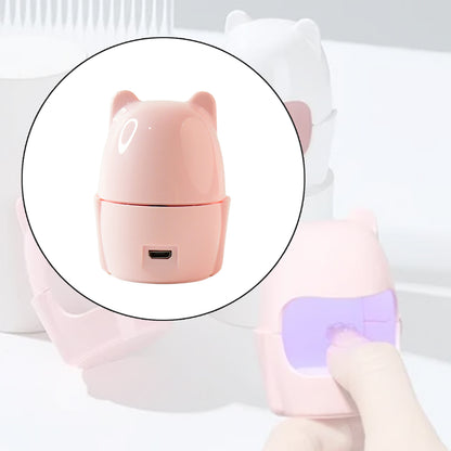 Mini Bear LED Nail Dryer – USB Rechargeable