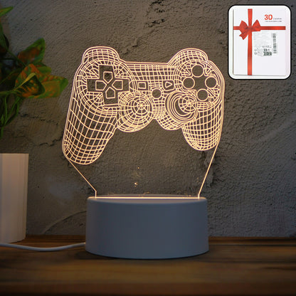 3D Acrylic LED Night Lamp – Game Controller Design