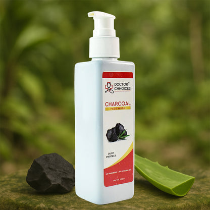 Doctor Chhoices Charcoal Face Wash – 200ml, Deep Detox & Oil Control