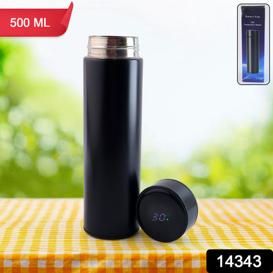 Black Smart LED Temperature Water Bottle – 500ML