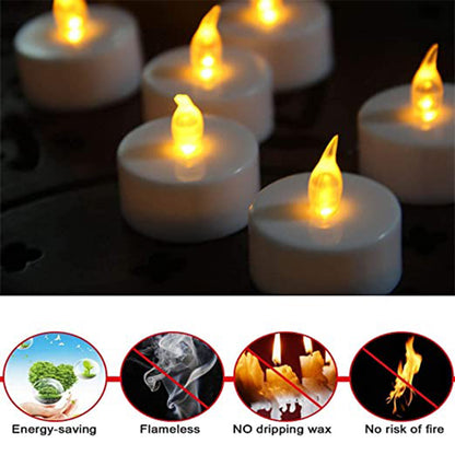Set of 8 Flameless Floating Tealight Candles with Box – Battery Operated