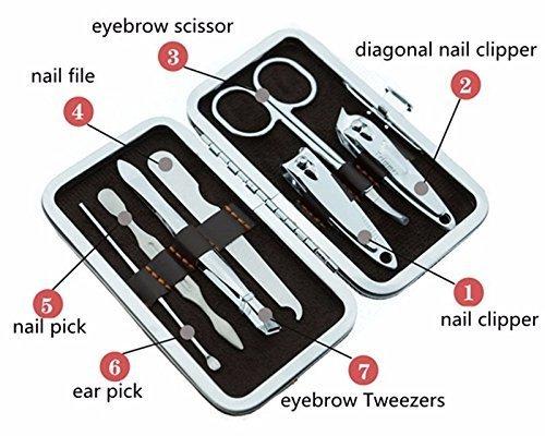 7-in-1 Pedicure & Manicure Tools Kit for Women – Portable Grooming Set