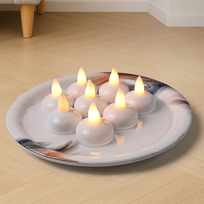 Round LED Flameless Tealight Candles – 8 Pcs Set