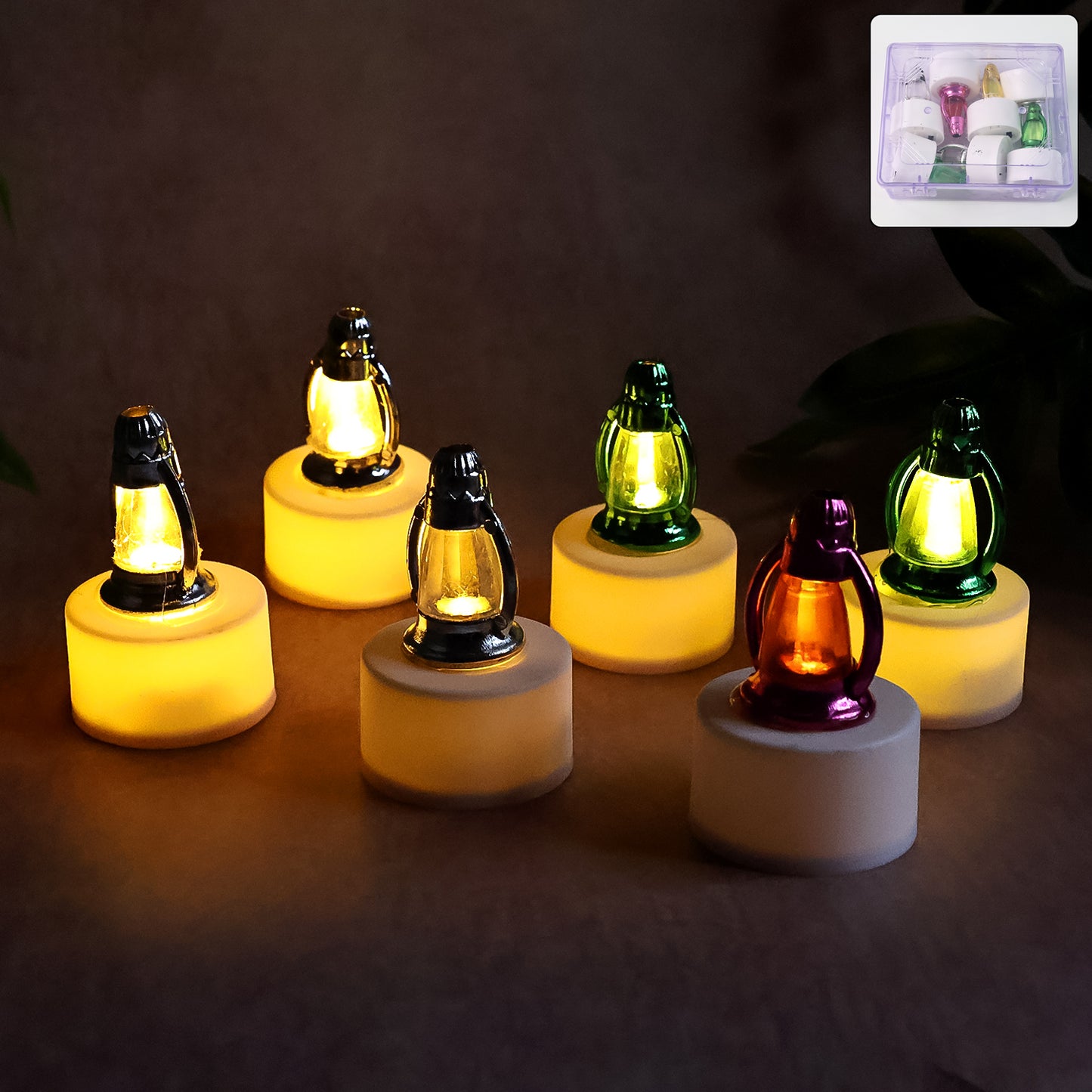 Set of 6 LED Lantern Candles – Flameless Warm Glow Décor Lights