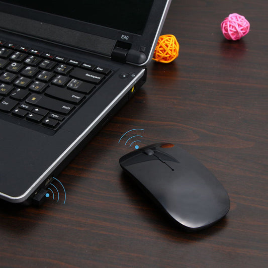 Wireless Silent Mouse – Slim Pebble Design | 1200 DPI, Long Battery