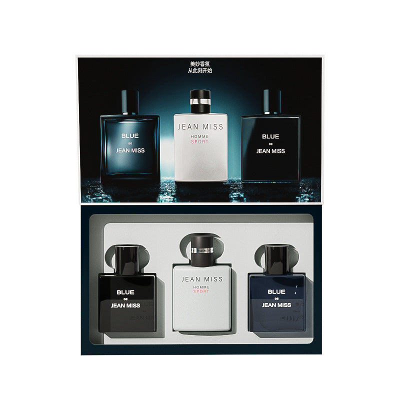 Men’s Perfume Gift Set – 3×90ml, 0138B Blue, Color Box - Fanbuluxe