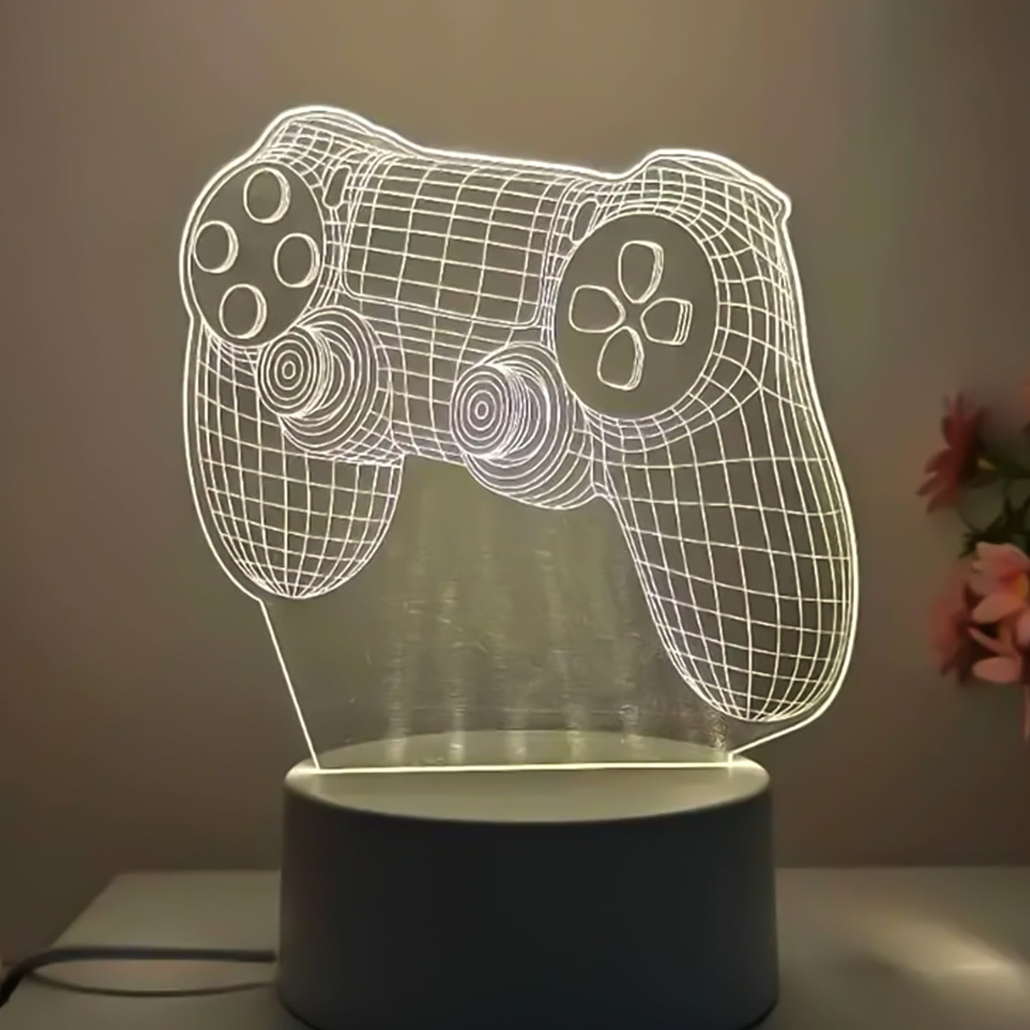 3D Acrylic LED Night Lamp – Game Controller Design