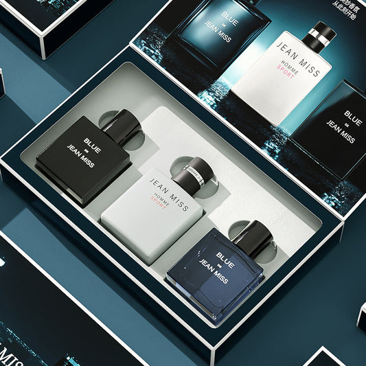 Men’s Perfume Gift Set – 3×90ml, 0138B Blue, Color Box - Fanbuluxe