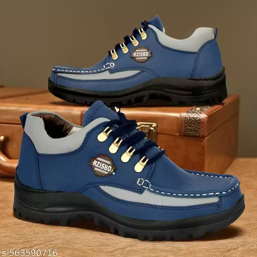 MB1 - Modern Trendy Men’s Colorblocked Casual Shoes – Blue