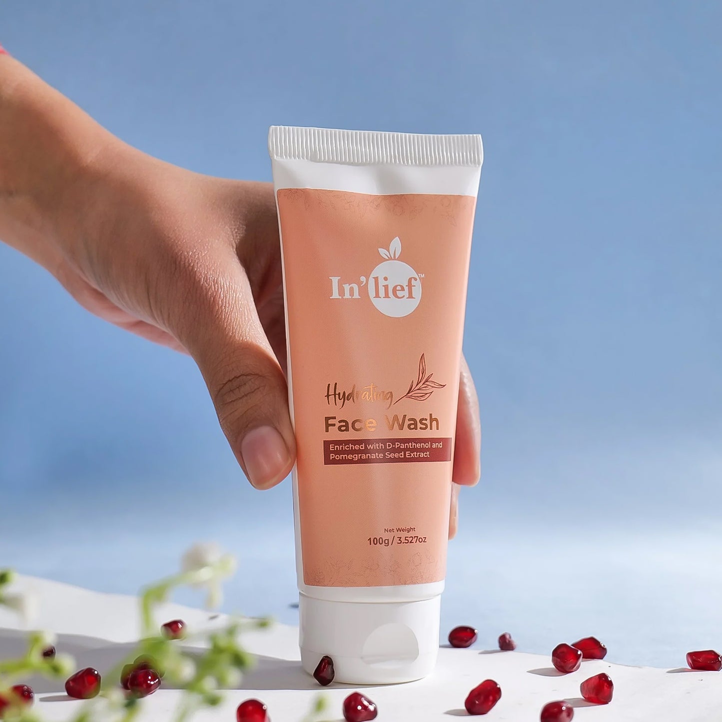 Deep Hydrating Face Wash – D-Panthenol & Pomegranate Seed | 100g Tube