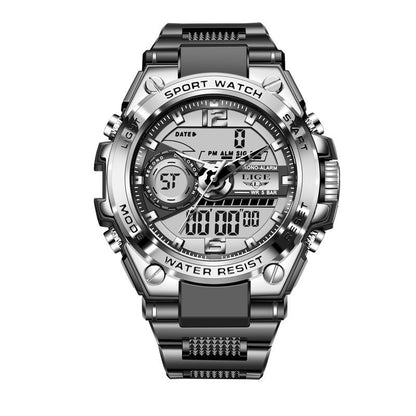 30M Waterproof Leisure Watch – Pointer & Digital Display, Electronic Movement - Fanbuluxe