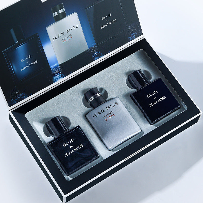 Men’s Perfume Gift Set – 3×90ml, 0138B Blue, Color Box - Fanbuluxe