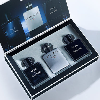 Men’s Perfume Gift Set – 3×90ml, 0138B Blue, Color Box - Fanbuluxe