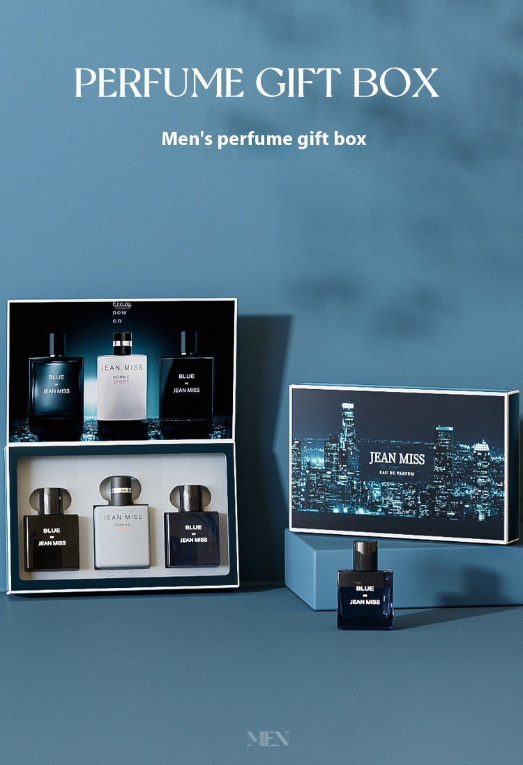 Men’s Perfume Gift Set – 3×90ml, 0138B Blue, Color Box - Fanbuluxe