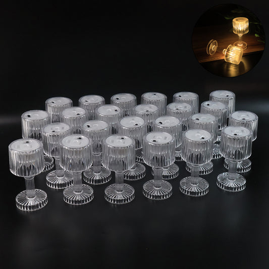 24 Pcs LED Mini Table Lamp Set – Battery Operated Crystal Effect Night Lights