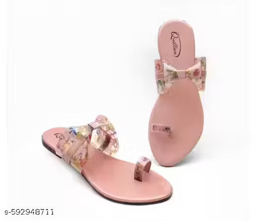 G12 - Women’s Peach Flats Sandal – Slip-On Comfort