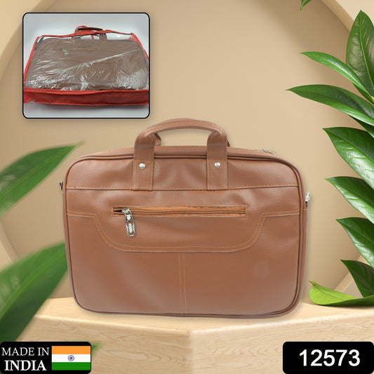 Multipurpose Faux Leather Laptop Bag – Messenger & Shoulder Bag for Men & Women