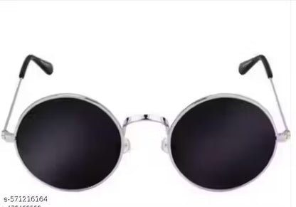 Classic Black Round Metal Sunglasses for Men – Vintage Elegance with 3-Month Warranty (9)