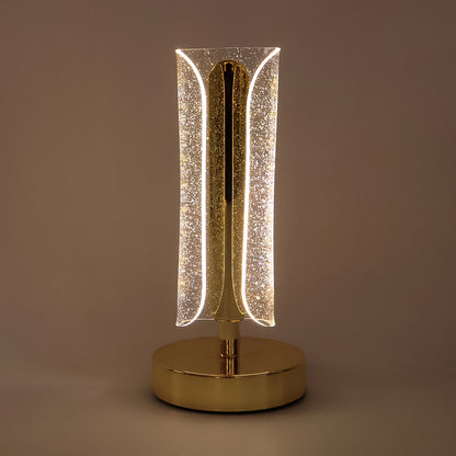 Luxury Tall Cylindrical Crystal LED Table Lamp with USB Charging – Elegant Bedside, Desk & Decorative Light