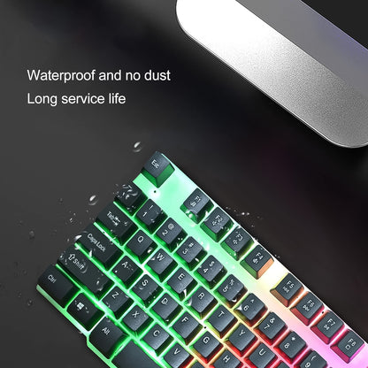 104-Key Backlit Keyboard & Mouse Set – USB Gaming Combo