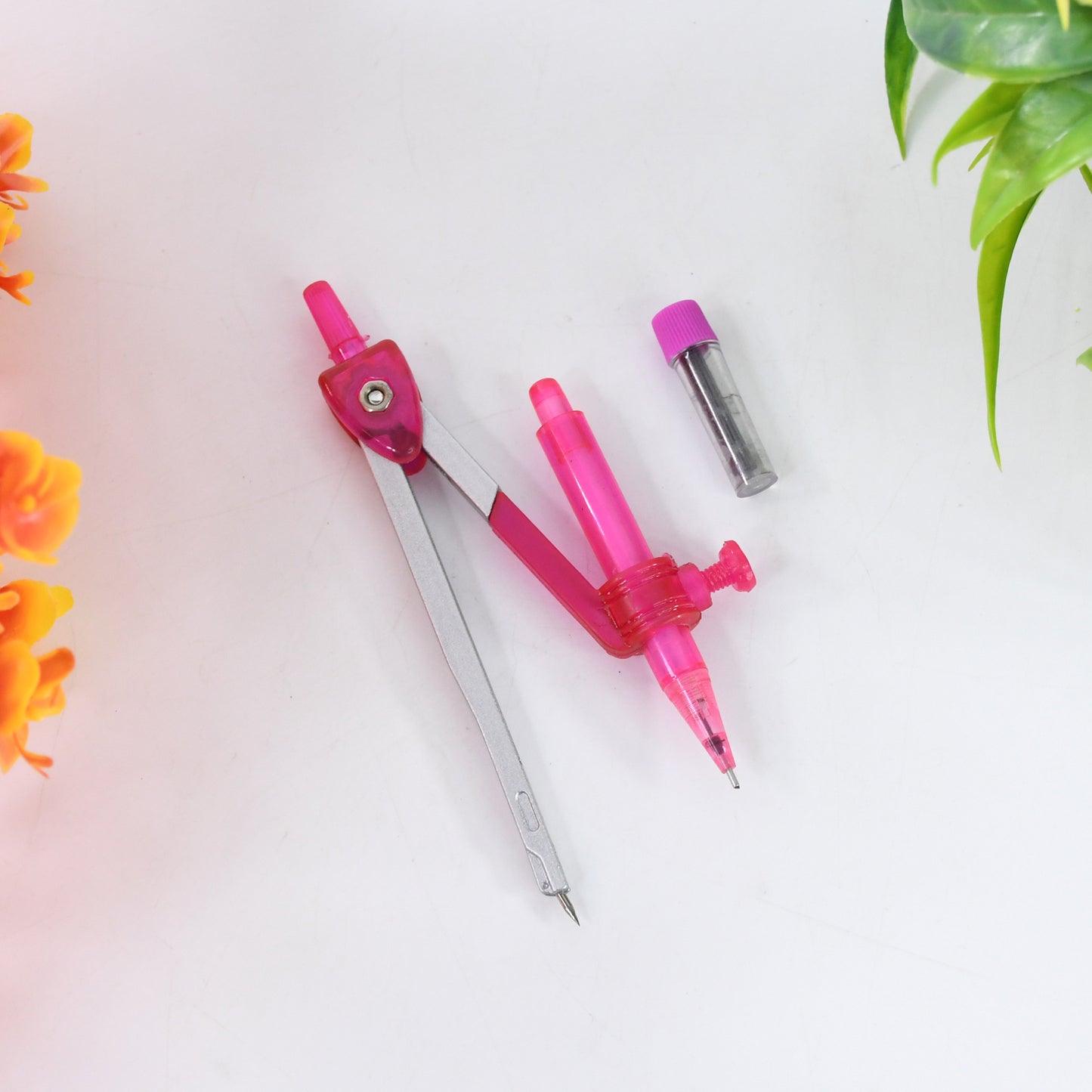 4-in-1 Student Geometry Compass Set – Mechanical Pencil & Extra Lead | Plastic Case