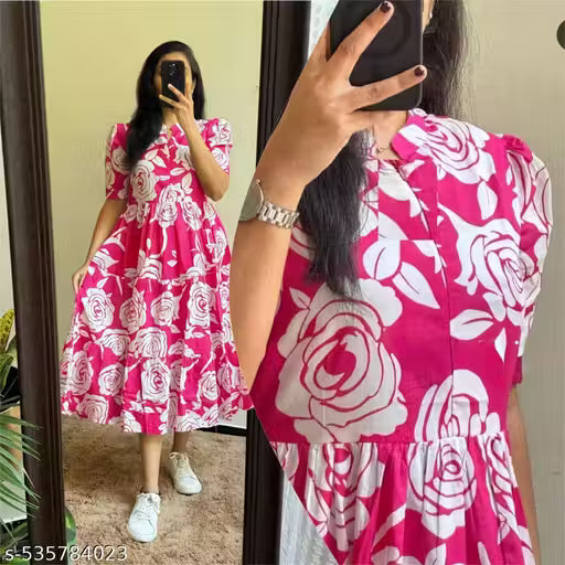 G1 - Zip-On Front Long Anarkali Gown Kurti for Women