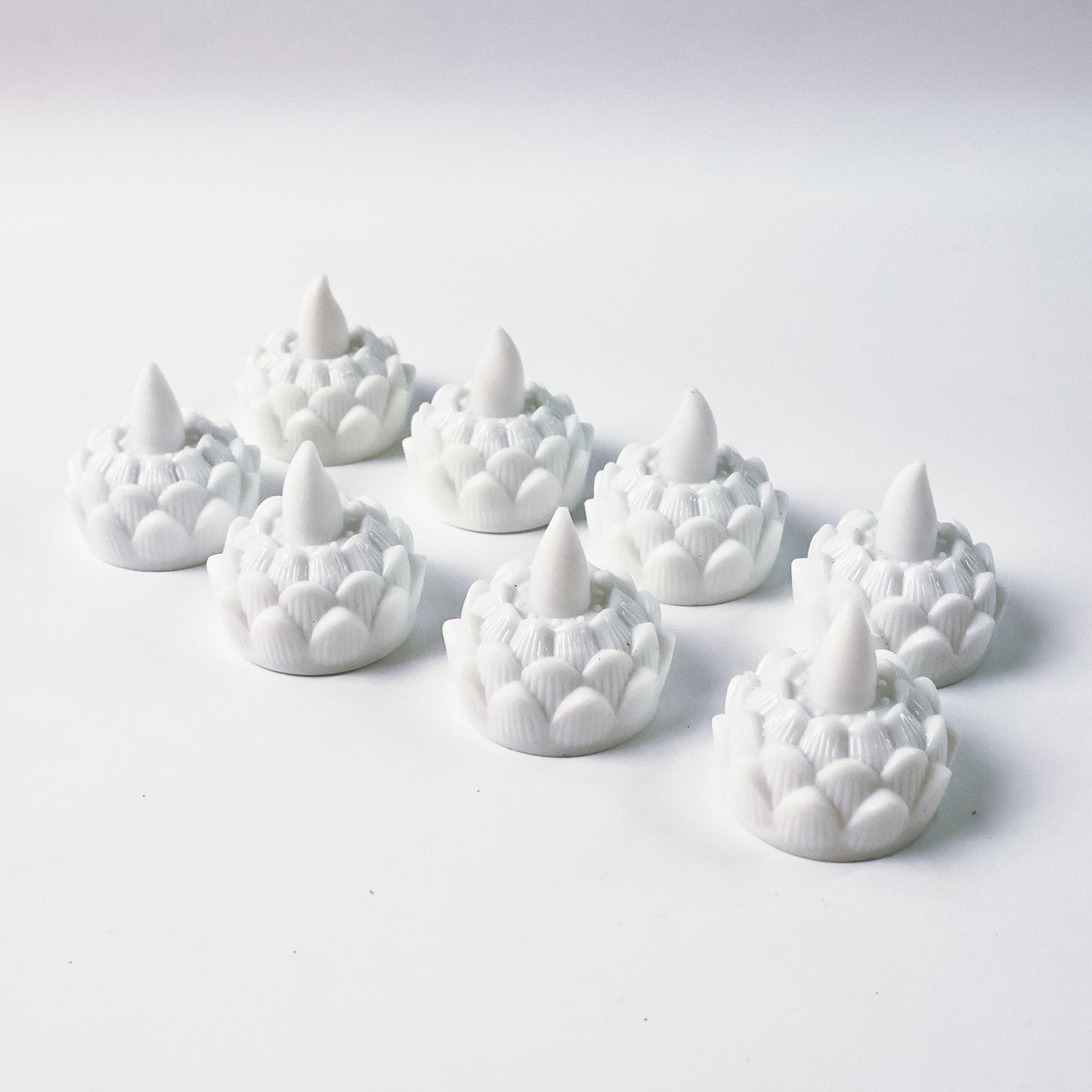 Lotus Shaped LED Flameless Tealight Candles – Set of 8
