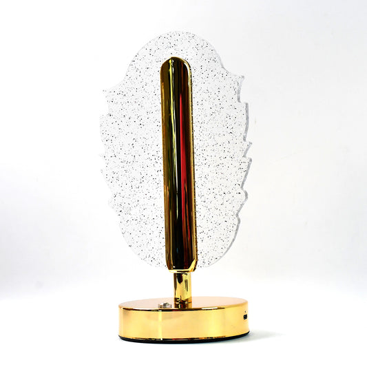 Feather Shape Crystal LED Table Lamp with USB – Modern Decorative Bedside & Study Light