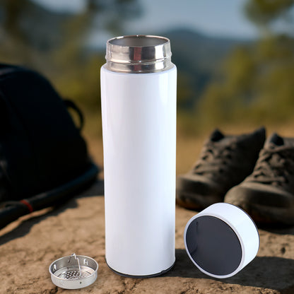 White Smart Vacuum Insulated Water Bottle – 500ML with LED Temperature Display