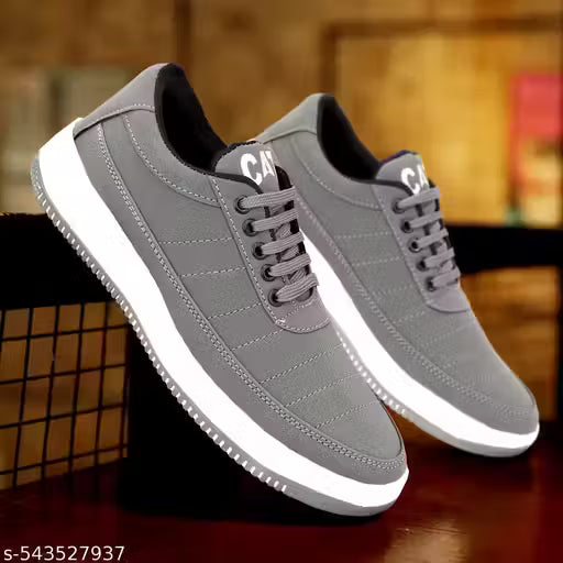 SS19 - Cat Grey Synthetic Leather Casual & Sports Sneakers