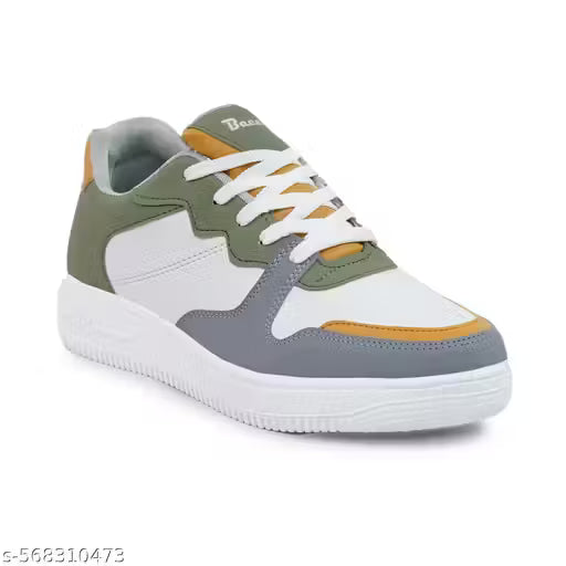 (3A) Bacan Trendy Multicolored Casual Sneakers for Men – Colorblocked Design with EVA Sole
