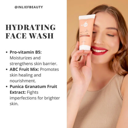 Deep Hydrating Face Wash – D-Panthenol & Pomegranate Seed | 100g Tube