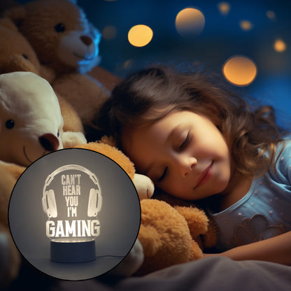 3D Acrylic LED Night Lamp – Dinosaur & Gaming Theme