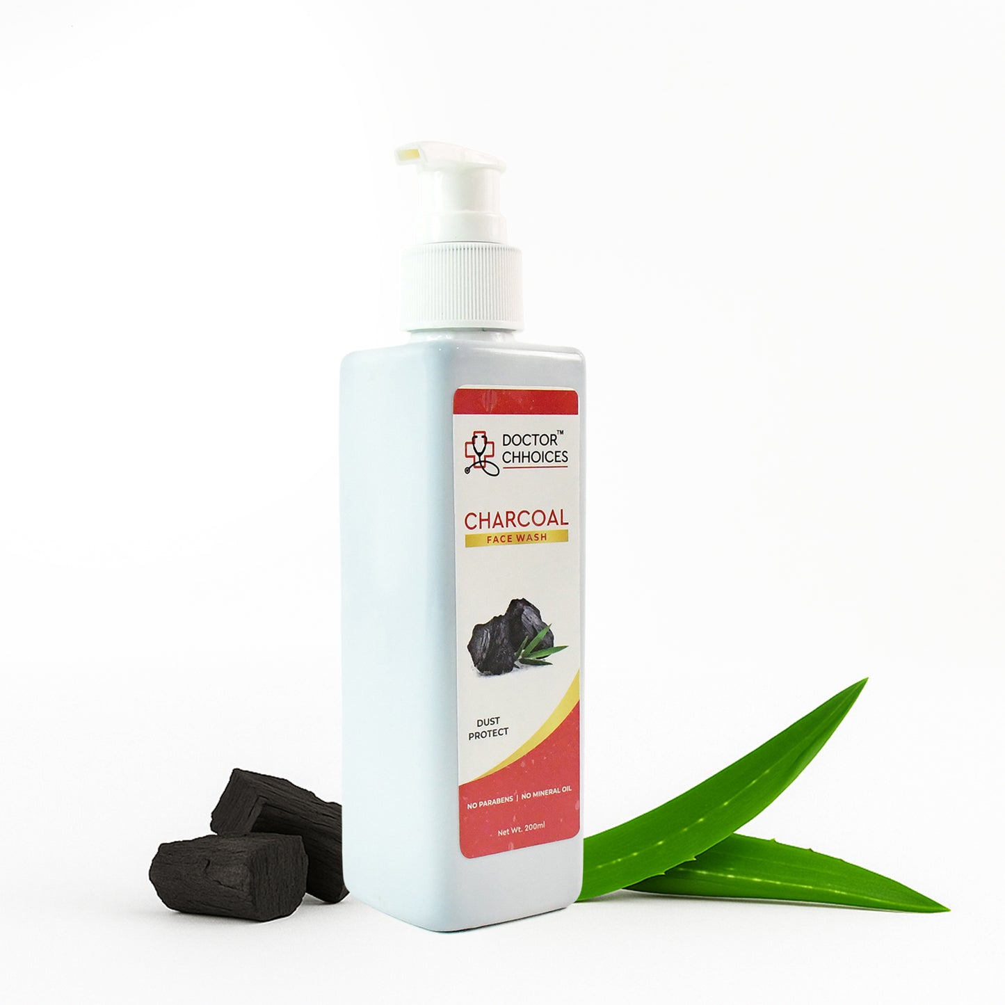 Doctor Chhoices Charcoal Face Wash – 200ml, Deep Detox & Oil Control