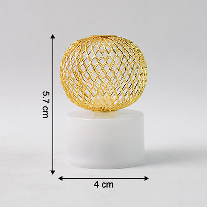 12 Pcs LED Ball Decorative Lights – Warm White Mesh Design