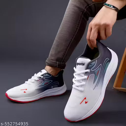 (4A) Ultra Lightweight Colorblocked Walking Sneakers – All-Weather EVA Sole Shoes for Men (IND-7)