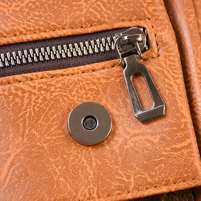 Premium Faux Leather Laptop Bag – Messenger Briefcase with Shoulder Strap