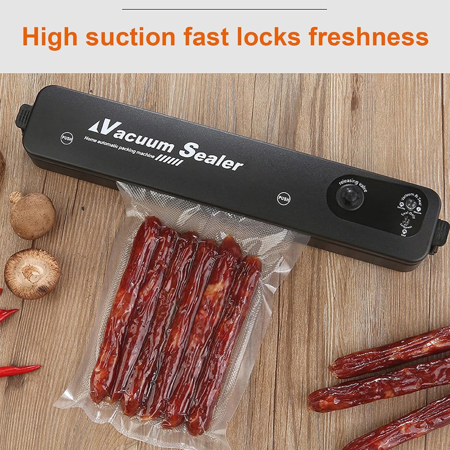 Vacuum Sealer Machine – Automatic Hands-Free with 10 Bags | Food Preservation