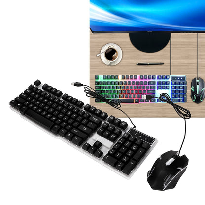 104-Key Backlit Keyboard & Mouse Set – USB Gaming Combo