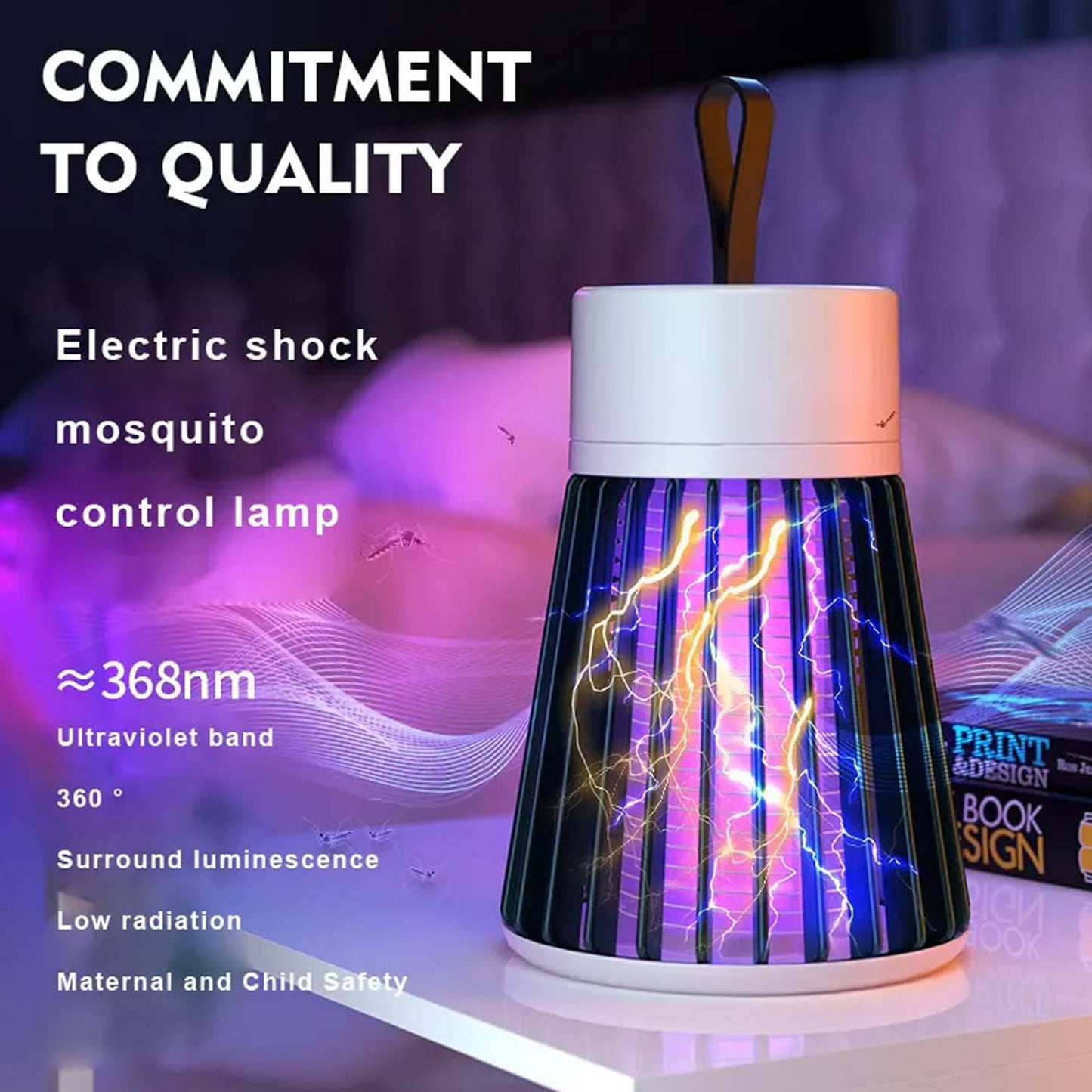 6402 Mosquito Killer Machine | USB Powered LED Bug Zapper Lamp for Indoor & Outdoor Use