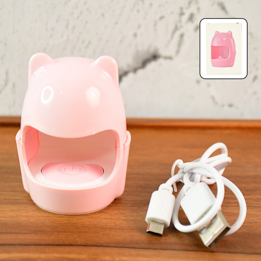Mini Bear LED Nail Dryer – USB Rechargeable
