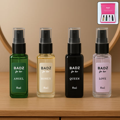 8ml Mini Perfume Spray – Set of 4 Pcs – Long-Lasting Fragrance for Women