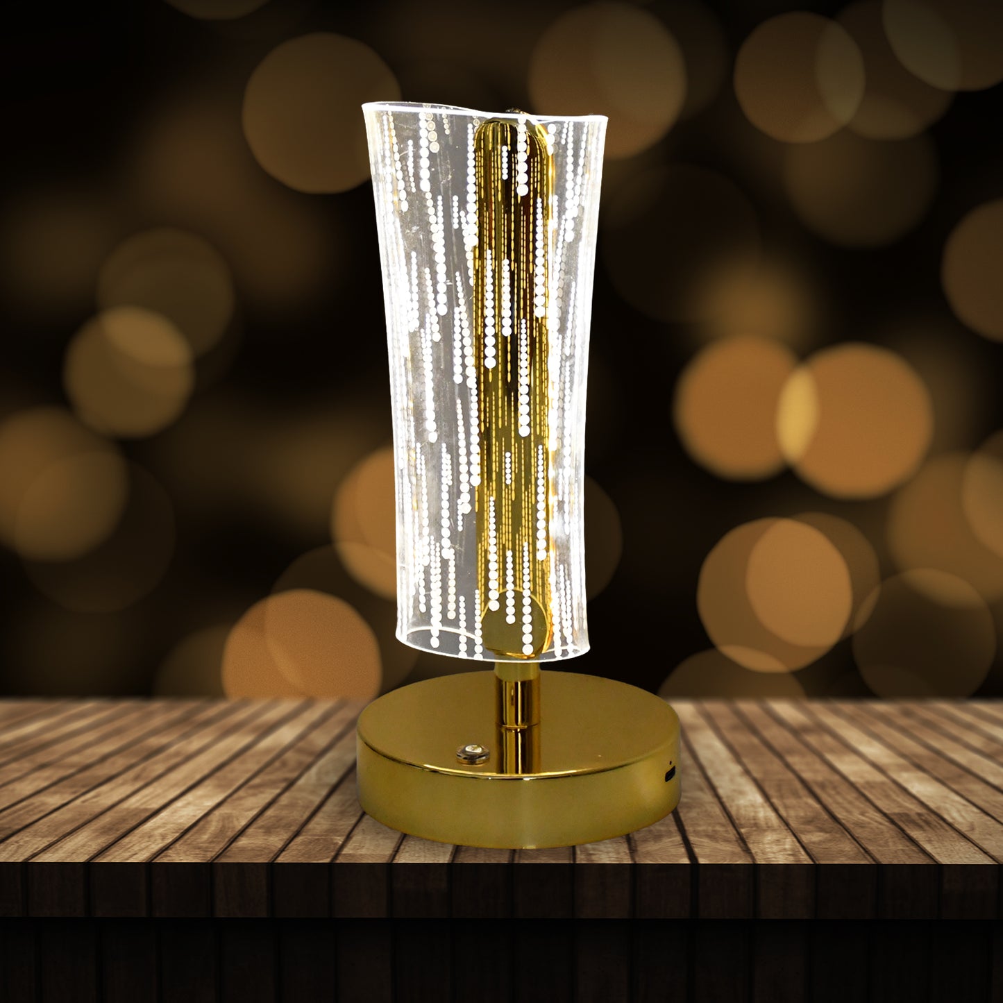 Luxury Crystal Cylindrical LED Table Lamp – USB Rechargeable Bedside & Desk Light